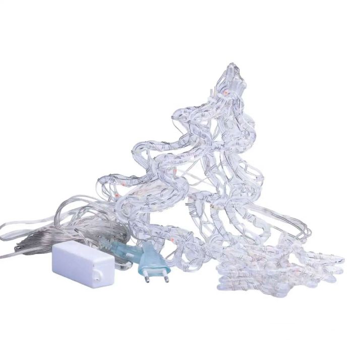 Гірлянда штора світлодіодна GarlandoPro зірка та ялинка 120LED 3х0,9 м 8 режимів Жовтий 1733072Y