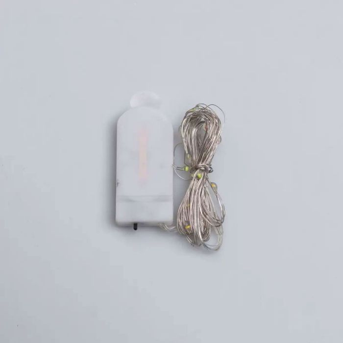 Світлодіодна гірлянда Роса 3 метри на батарейках 30 led нитка на білому дроті мультиколор 30L3MWML