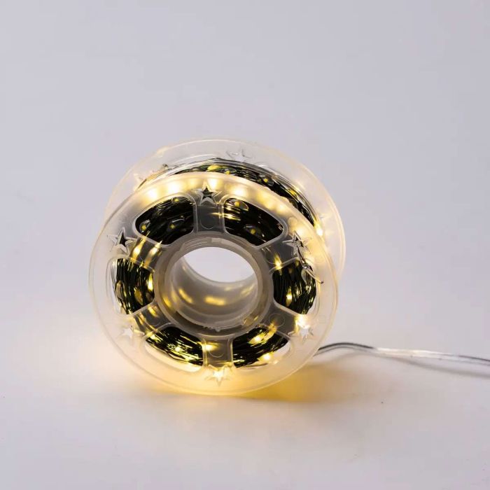 Гірлянда роса на пульті 50 метрів на 500 led світлодіодів крапля на зеленому дроті жовта 500L50MGY