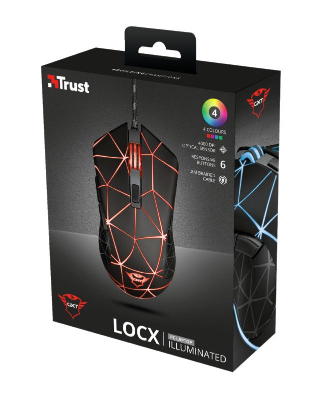 Мышь GXT133 LOCX, USB-A, Чорний
