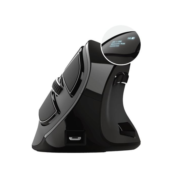 Mouse Trust Voxx Rechargeable Ergonomic WL Black
