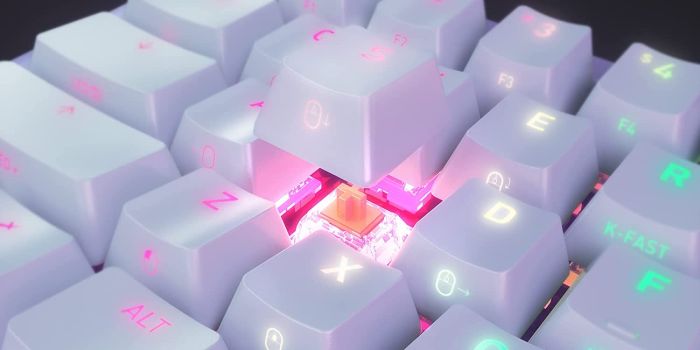 Клавіатура механічна Xtrfy K5 68Key, Kailh Red, USB-A, EN/UA, Hot-swap, RGB, біла