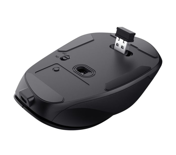 Mouse Trust Fyda Rechargeable ECO, WL, Чорний