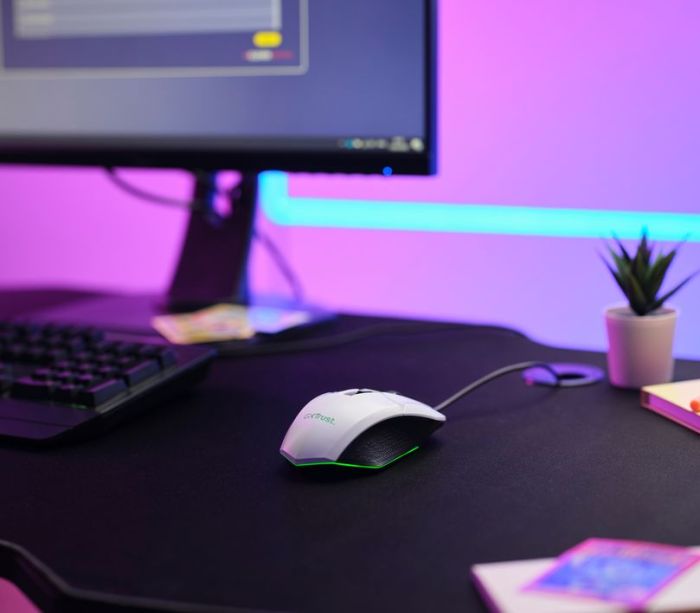 Mouse Trust GXT 109 FELOX , RGB, USB-A, Білий