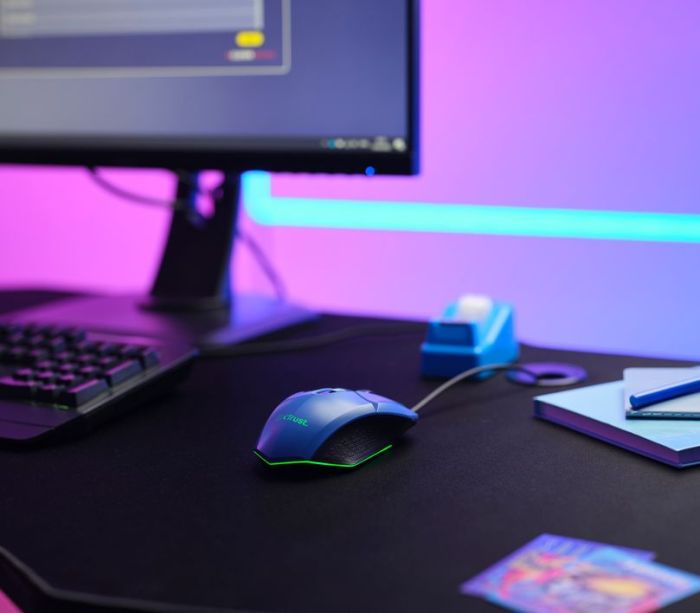 Mouse Trust GXT 109 FELOX, RGB, USB-A, Синій