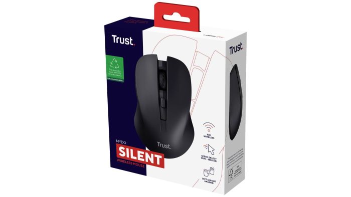 Мышь Trust MYDO SILENT, WL, Чорний