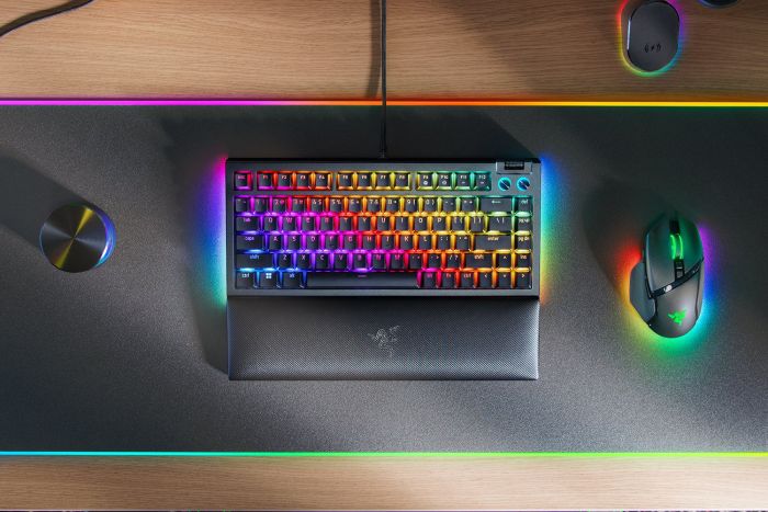 Клавиатура Razer BlackWidow V4 75% RGB 83key Mechanical Tactile Switch GEN-3, USB-A, EN, чёрный