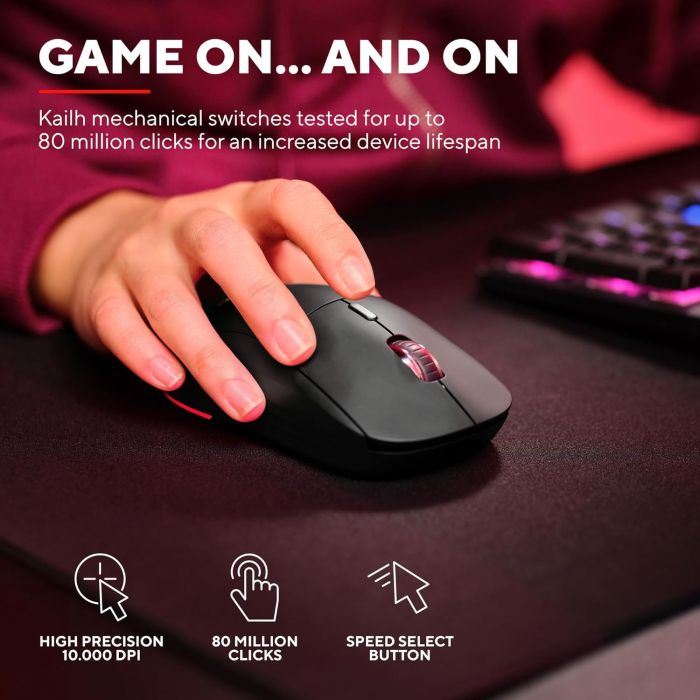 Мышь Trust GXT 926 REDEX II, WL/USB-A/USB-C, черный