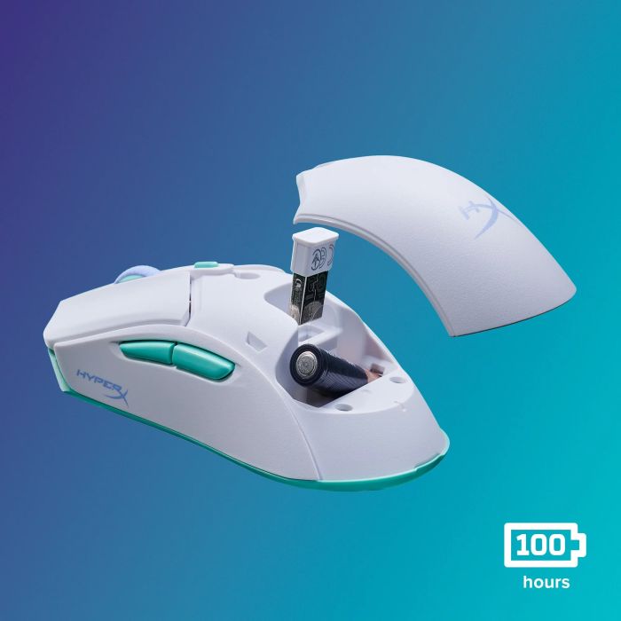 HyperX mouse Pulsefire Haste 2 Core, RGB, WL/BT, white