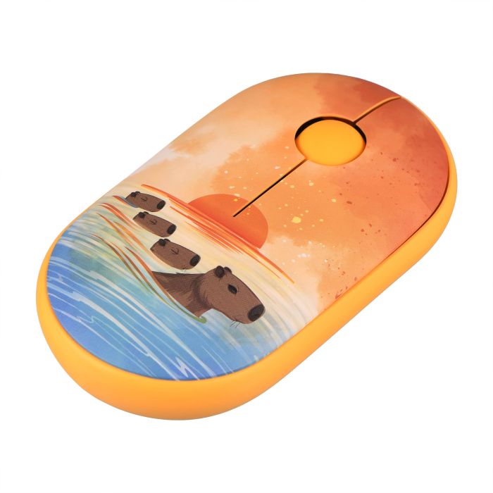 2E Mouse MF300 CAPYBARA:SUNSET Silent WL BT, Yellow
