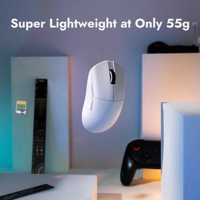 Mouse Lemokey G1 USB-A/USB-C/WL/BT, 8K, білий