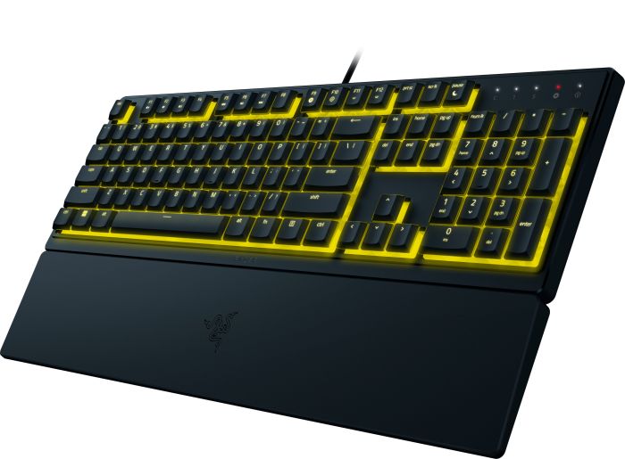 Клавіатура мембранна Razer Ornata V3 X 104key, USB-A, EN/UK, RGB, чорний