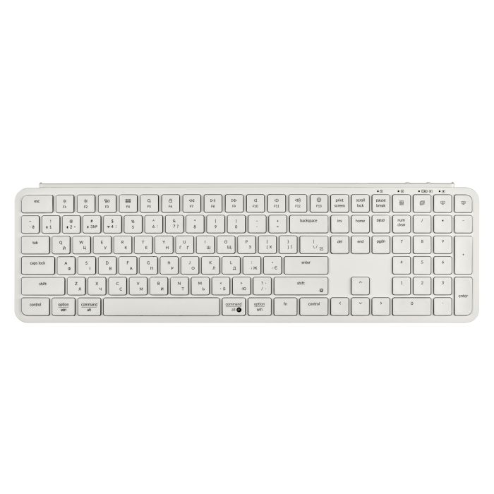 Клавіатура мембрана Keychron B6 Pro, USB/WL/BT, ivory white
