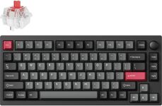 Клавіатура механічна Lemokey  P1 Pro 84Key, Keychron Super Red, WL/BT/USB-A, QMK/VIA, Hot-Swap, EN/UKR, RGB,  Knob, Carbon Black
