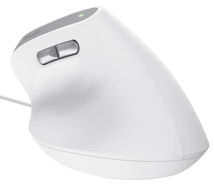 Мышь Trust Bayo 2 Ergonomic, USB-A, біла