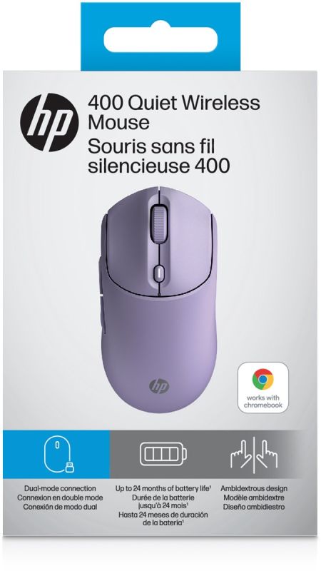 Миша HP 400 Quiet, WL/BT, фіолетовий