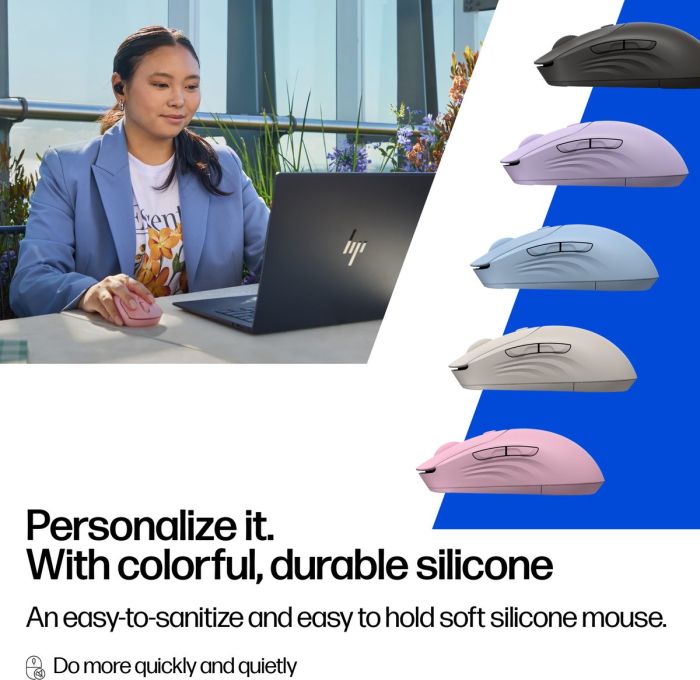 Миша HP 400 Quiet, WL/BT, рожевий