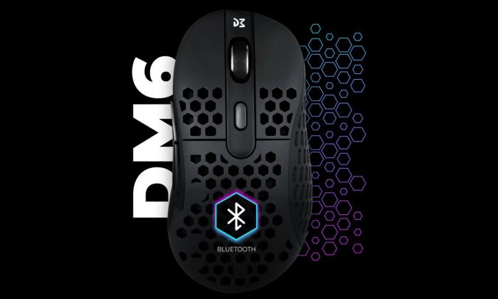 Mouse Dream Machines DM6 HOLEY Trio Wireless Black
