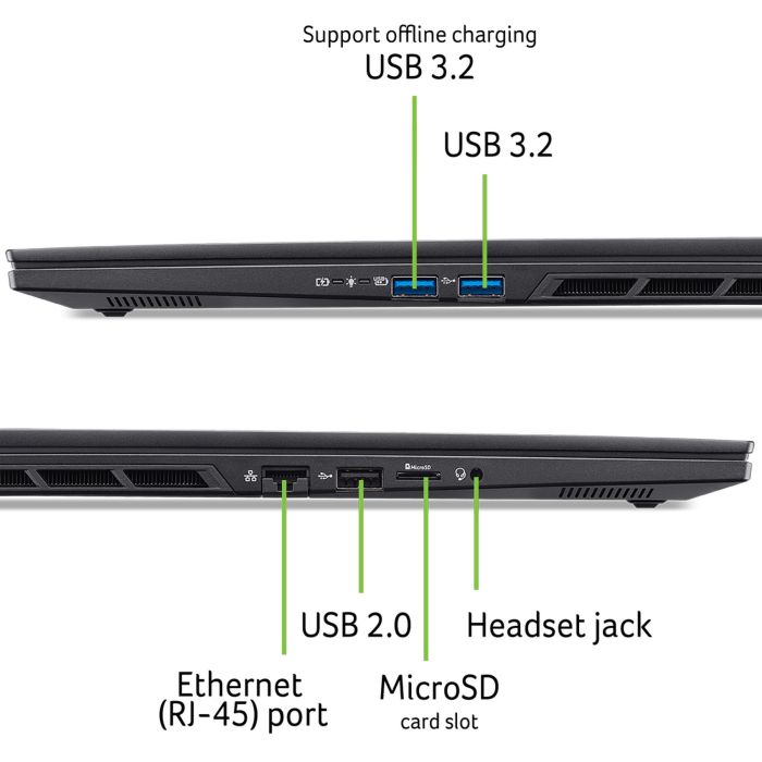 Ноутбук Acer Nitro 16S AN16S-61 16" WQXGA IPS, AMD R7-350, 32GB, F1TB, NVD5070Ti-12, Lin, чорний