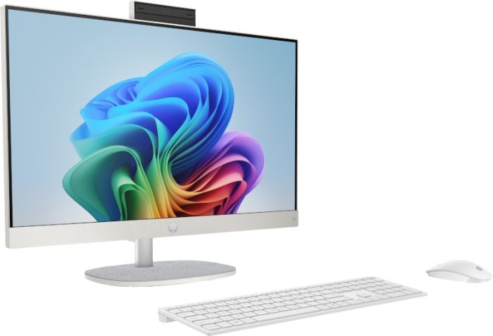 ПК моноблок HP All-in-One 23.8" FHD IPS AG, AMD R5-340 AI, 16GB, F512GB, UMA, WiFi, кл+м, Win11, белый