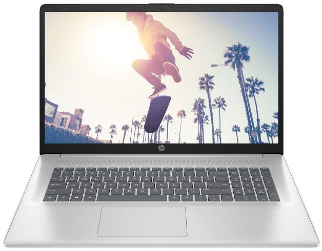 Ноутбук HP 17-cn4044ua 17.3" FHD IPS AG, Intel 3-100U, 16GB, F512GB, UMA, DOS, серебристый