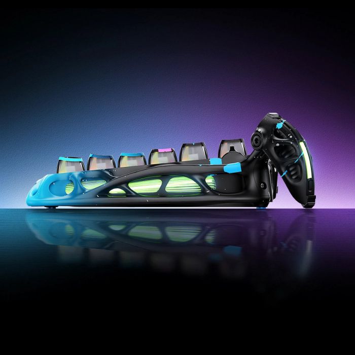 Клавіатура механічна GravaStar Mercury V75 Pro 80keys, Magnetic Jade Gaming, 8K, USB-A, RGB, Neon Graffiti