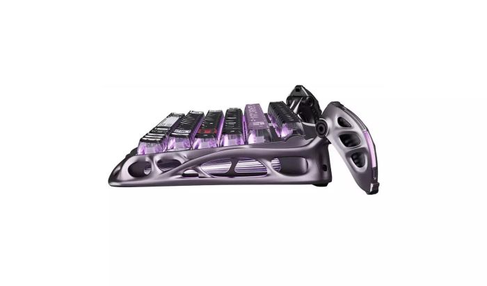 Клавіатура механічна GravaStar Mercury V75 Pro 80keys, Magnetic Jade Gaming, 8K, USB-A, RGB, Iron Purple