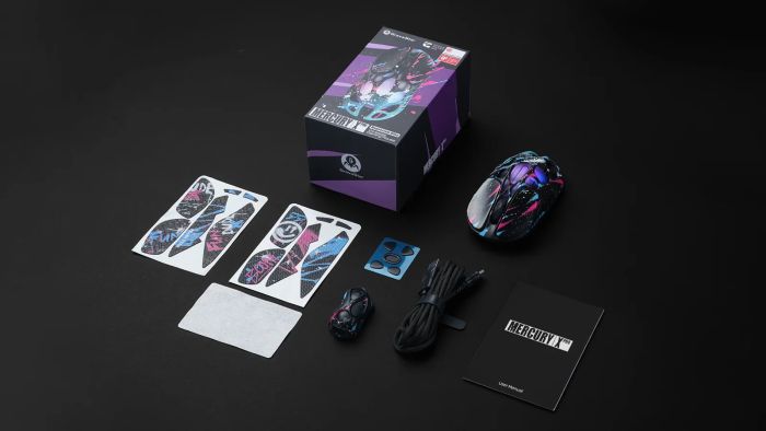 Миша GravaStar Mercury X Pro, 8K, BT/WL/USB-A, RGB, Neon Graffiti