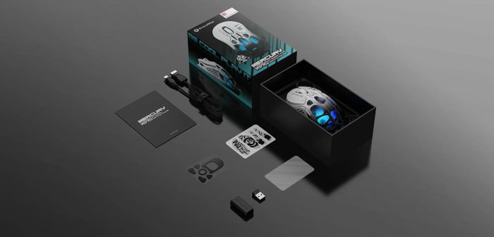 Мышь GravaStar Mercury M1 Pro, magnesium alloy body, BT/WL/USB-A, RGB, Gradient Black