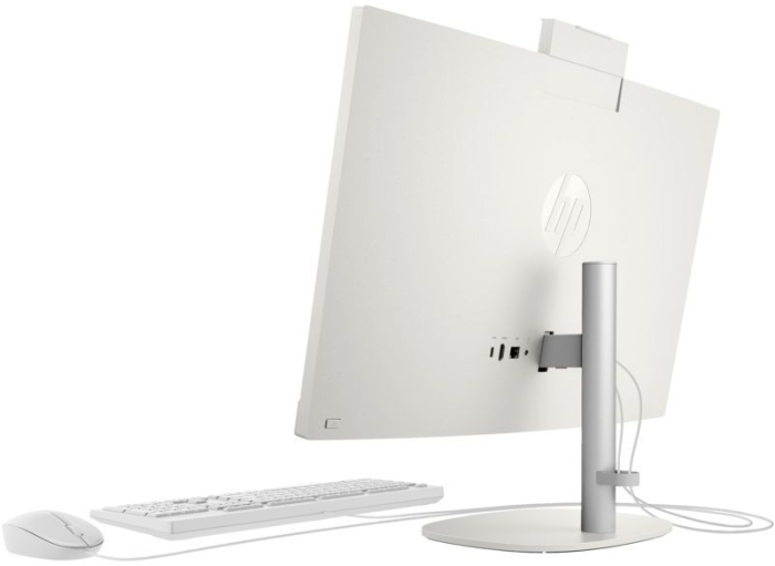 Комп'ютер персональний моноблок HP 240-G10 23.8" FHD IPS AG, Intel i5-1334U, 16GB, F512GB, UMA, WiFi, кл+м, 3р, Win11P, білий