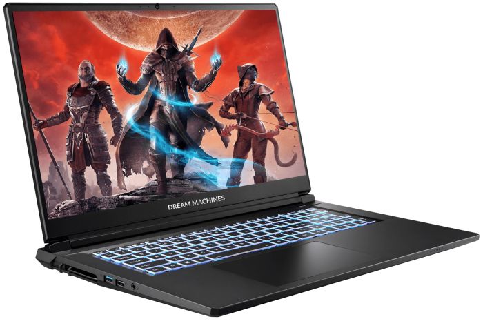 Ноутбук Dream Machines RT5060-17 17.3FHD IPS, AMD AI 7 350, 32GB, F2TB, NVD5060-8, DOS, чорний