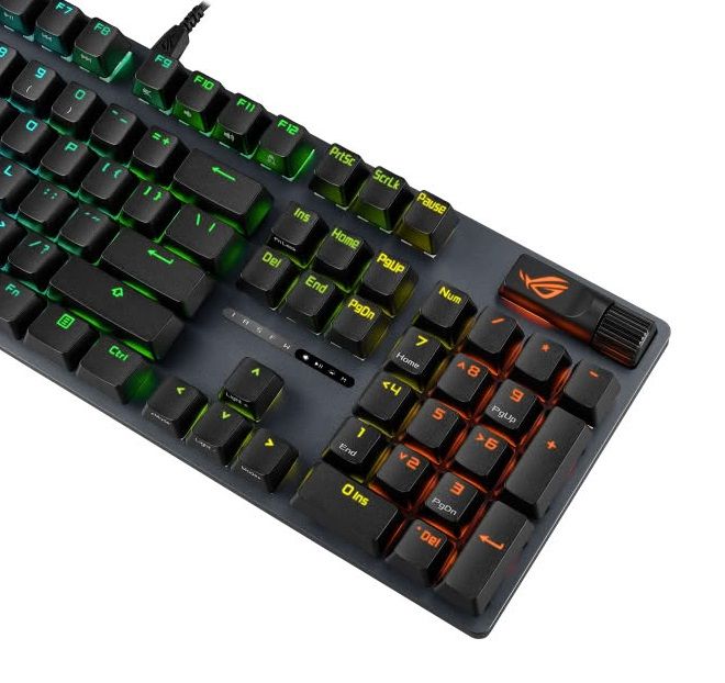 Клавіатура механічна ASUS ROG Strix Scope II X, 104key, USB-A, EN/UK, RGB, чорний