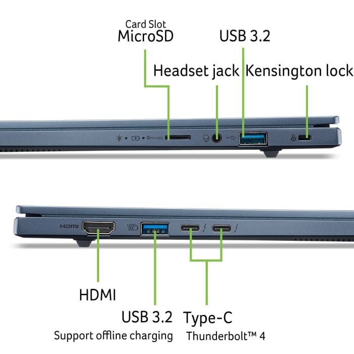 Ноутбук Acer Swift Go 14 SFG14-75 14" WUXGA OLED, Intel U9-288V, 32GB, F1TB, UMA, Win11, синій