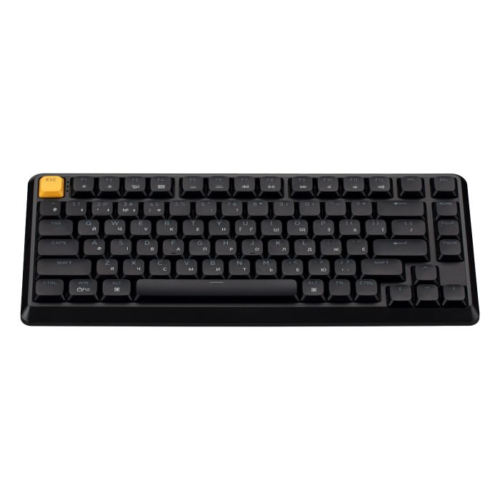 Клавіатура механічна Keychron J1 82Key, K pro Brown, WL/BT/USB-A, QMK, Hot-swap, EN/UKR, RGB, чорний