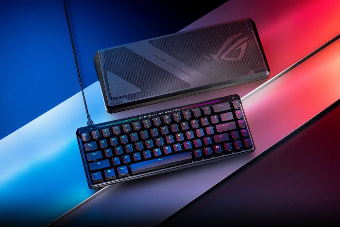 Клавіатура механічна ASUS ROG Falchion Ace HFX, 68key, HFX Magnetic Switches, USB-A, EN/UK, RGB, чорний
