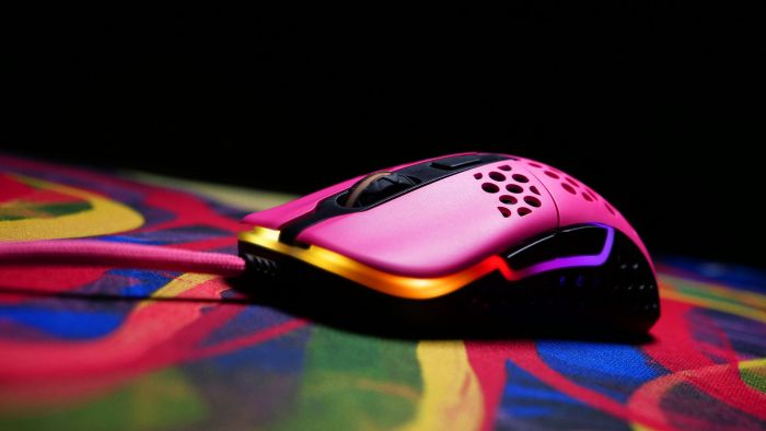 Мышь Xtrfy M42, USB-A, RGB, Рожевий