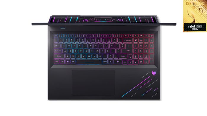 Acer Notebook Predator Helios 18 PH18-73 18" WQUXGA IPS, Intel U9-275HX, 64GB, F2TB, NVD5090-24, Lin, black