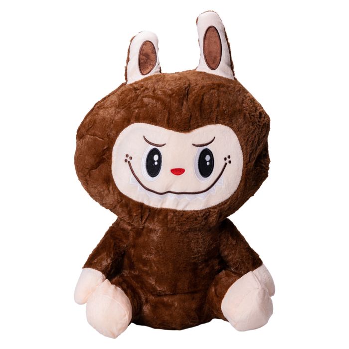 М'яка іграшка-плед, подушка 3 в 1 Лабубу 50 см Коричневий ТМ COLORFUL HOME LAB2BR