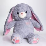 М'яка іграшка-плед, подушка 3 в 1 Зайчик плед в іграшці 35×32×40 (см) дитячий плед іграшка Сірий 509-9G