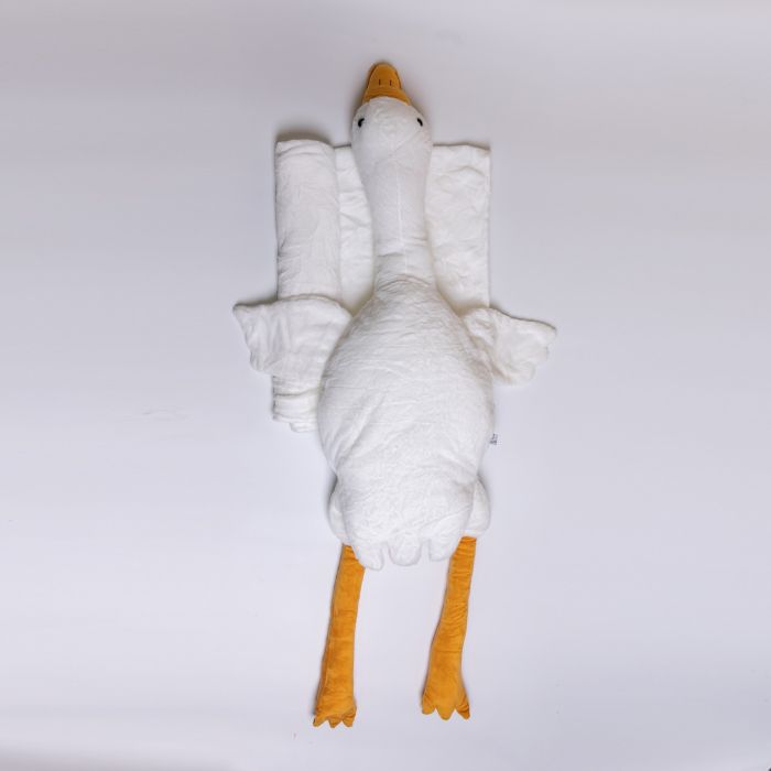 М'яка іграшка-подушка з пледом усередині Гусак-обіймусь 135 (см) іграшка плед 3 в 1 дитячий плюшевий плед Білий 520-6W