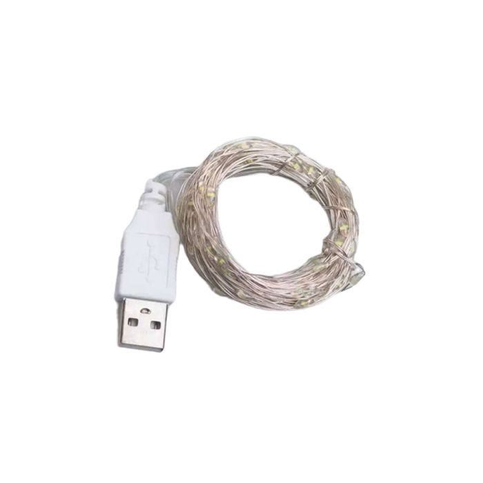 Гірлянда роса 20 метрів USB на 200 led світлодіодів крапля 20 метрів білий дріт мультиколор USB200L20MWML