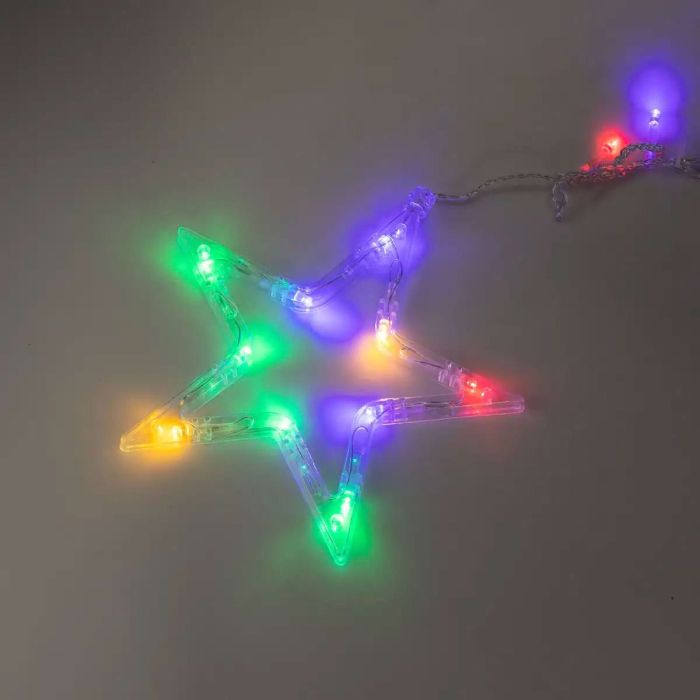 Електрична гірлянда Зірка штора 3 метри на вікно для фотозон мультиколор WYF11ML
